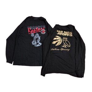 BUNDLE of 2 Raptors X OVO Shirts XL Black